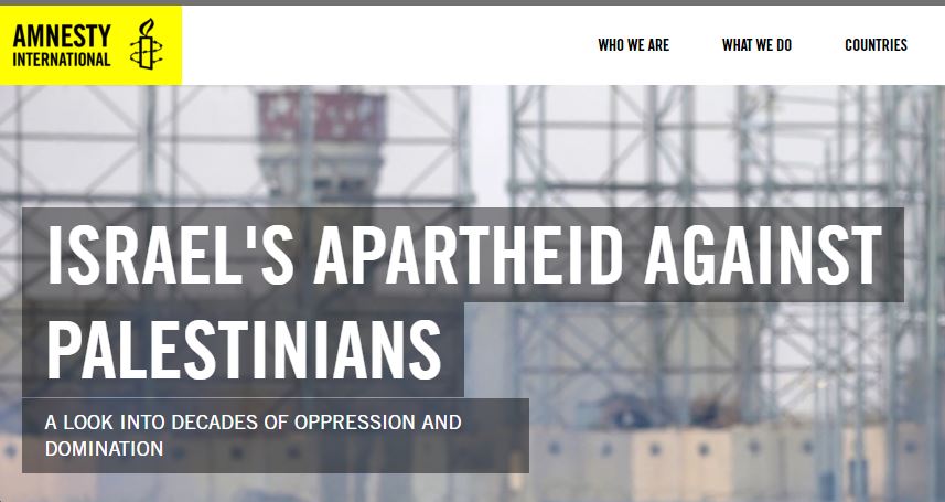 Amnesty International declares Israel guilty of apartheid