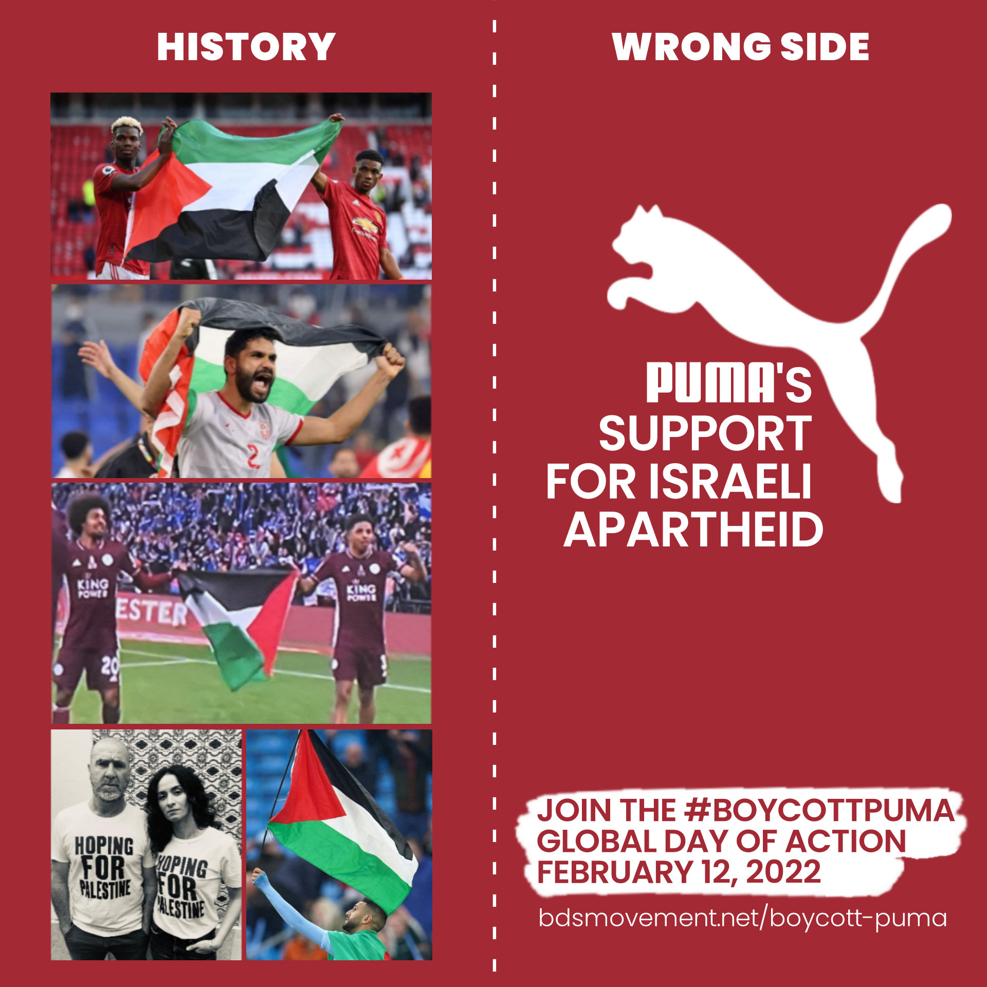 Let’s Push PUMA Over to the Right Side of History. Global Day of Action, February 12