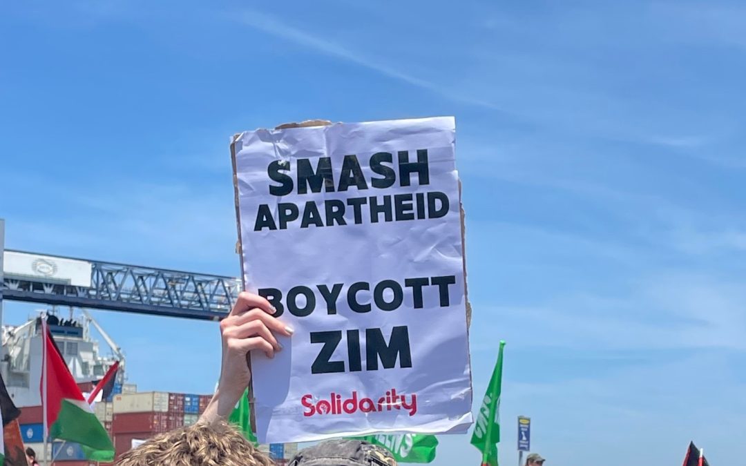Boycott Zim Shipping resolution – Port Botany rally Nov 11, 2023